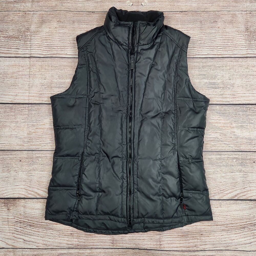 Woolrich Puffer Vest Womens Size Medium M Black Insulated